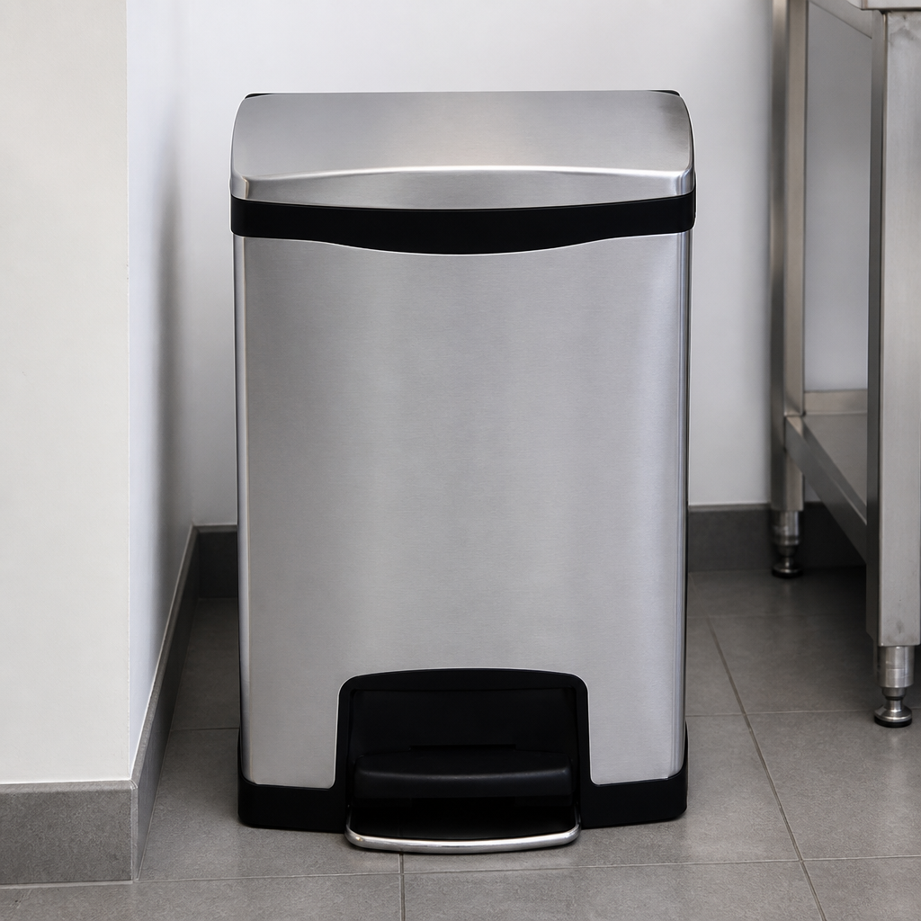 Commercial Stainless Steel Step-On Pedal Bin 30Ltr