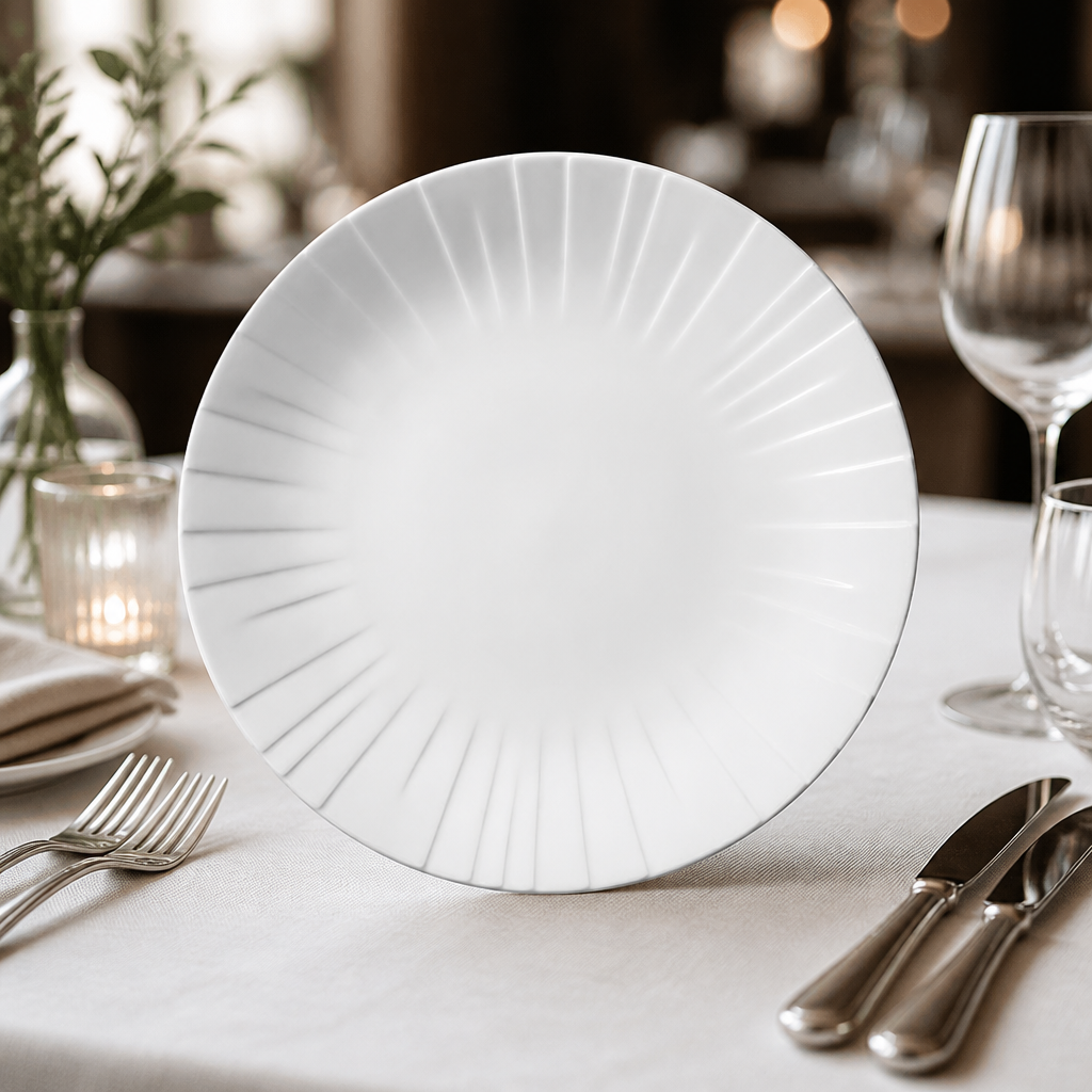 Commercial Gourmet Coupe Plates 280mm Stackable 6 Pack