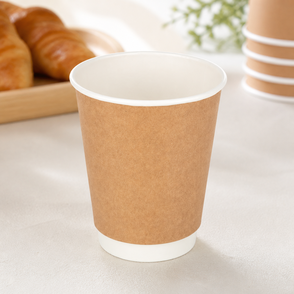 340ml Disposable Double Wall Coffee Cups 500 Pack Recyclable
