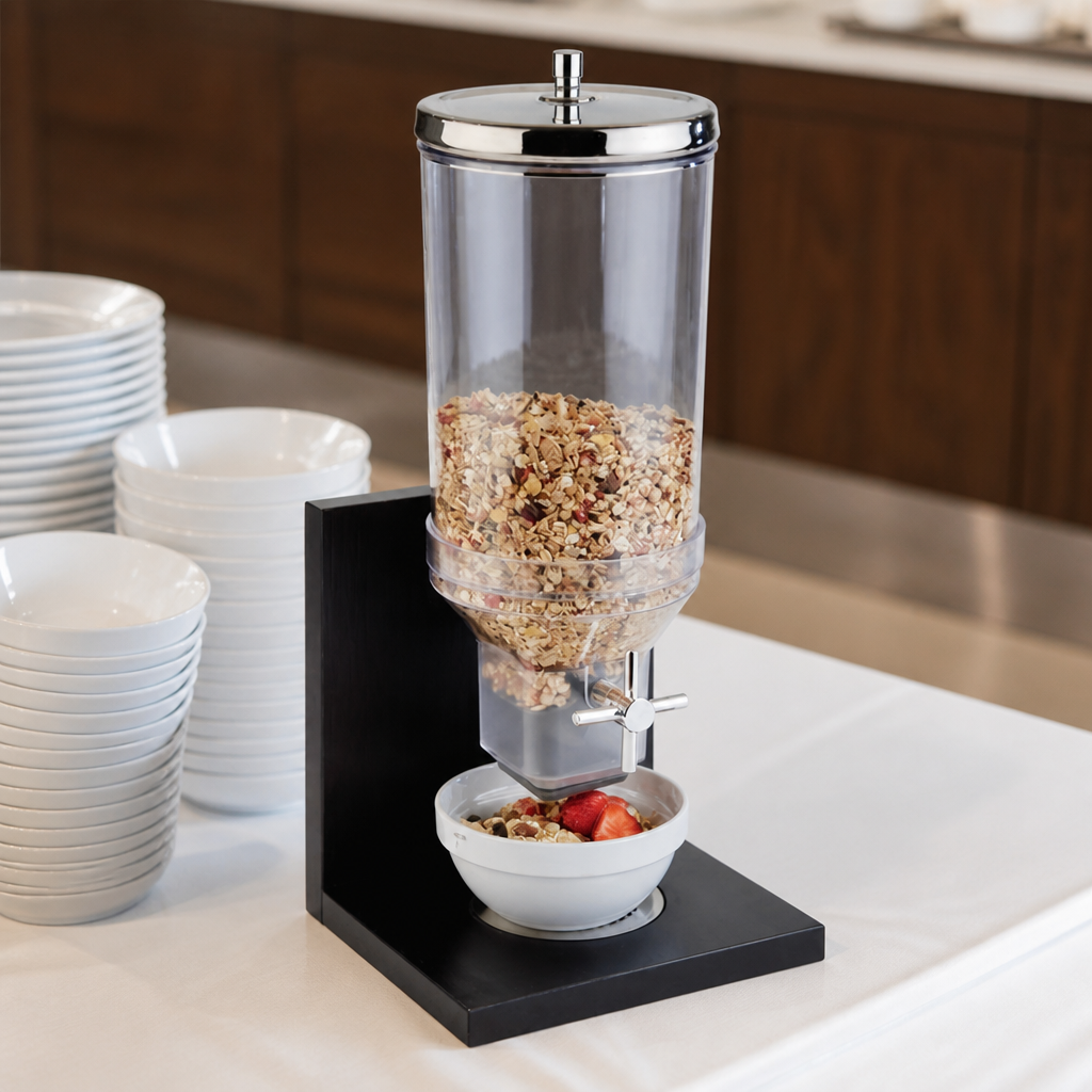 Commercial Cereal Dispenser with 4.5L Clear Canister