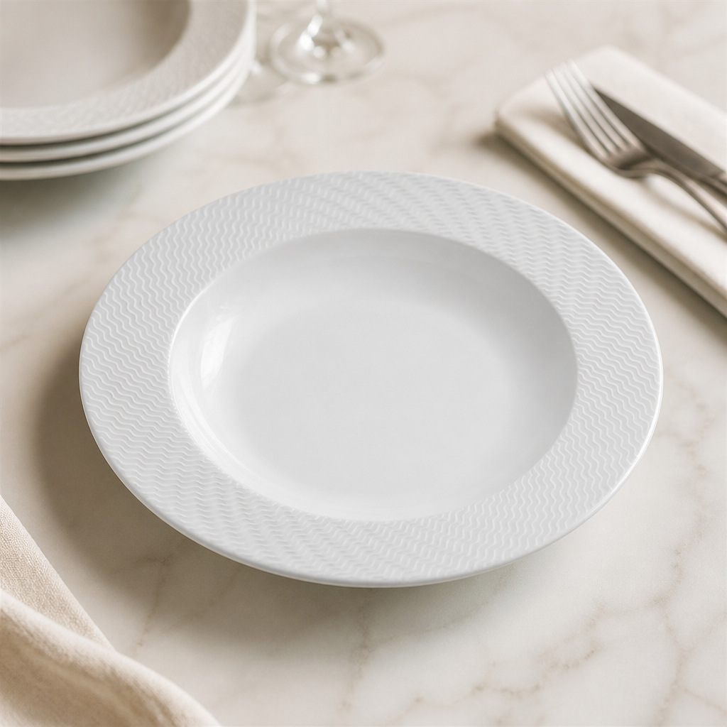 Commercial Rim Bowls 220mm Pack of 12 for Catering Services