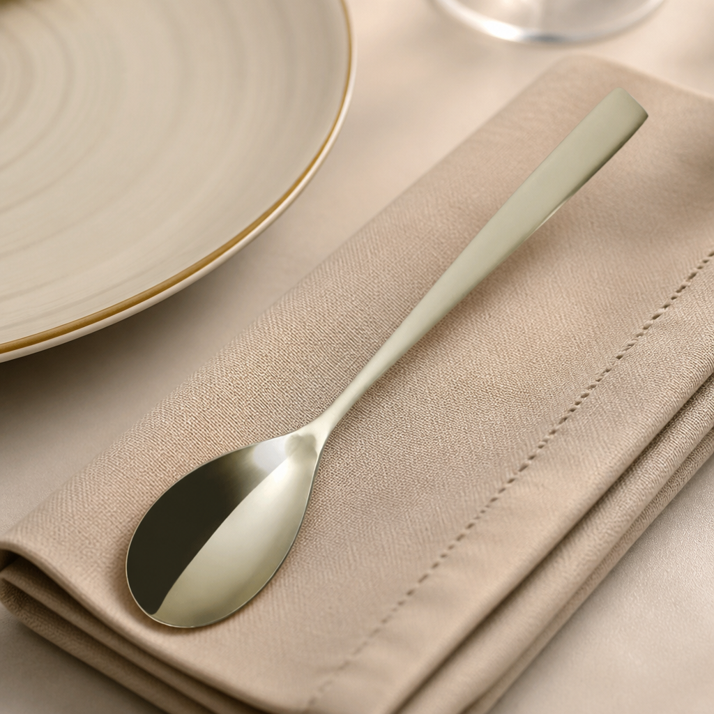 Champagne Dessert Spoons Set of 12 for commercial use