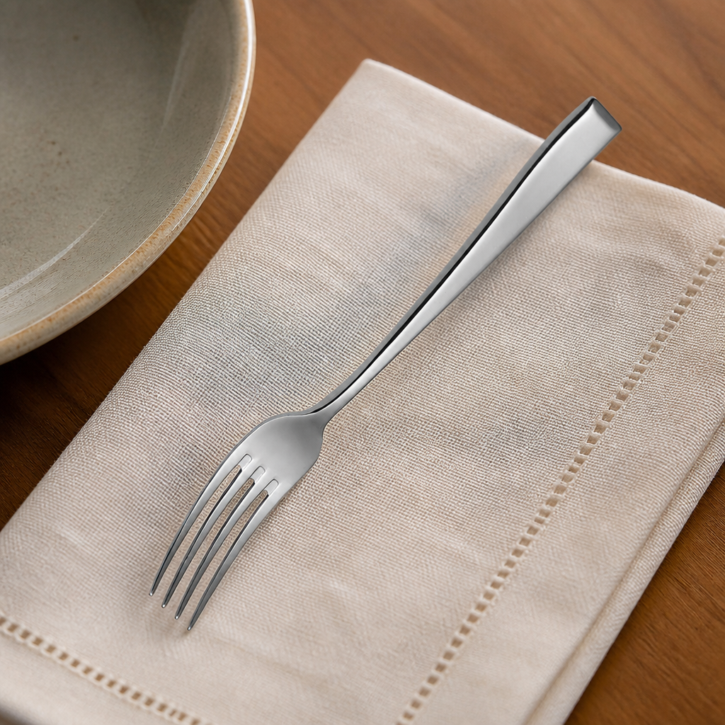 Set of 12 stainless steel commercial dessert forks