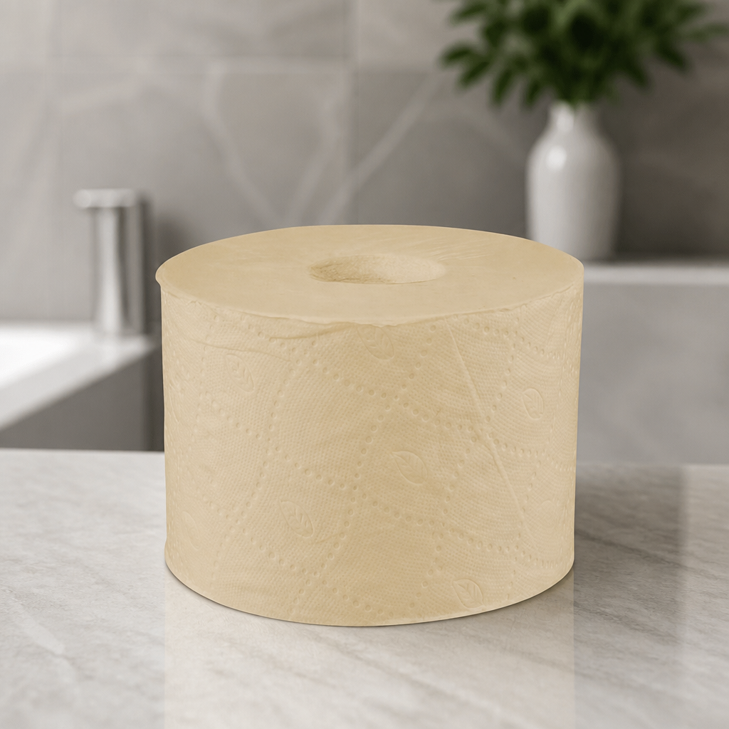 Coreless Toilet Paper 2-Ply Natural Brown 24 Pack