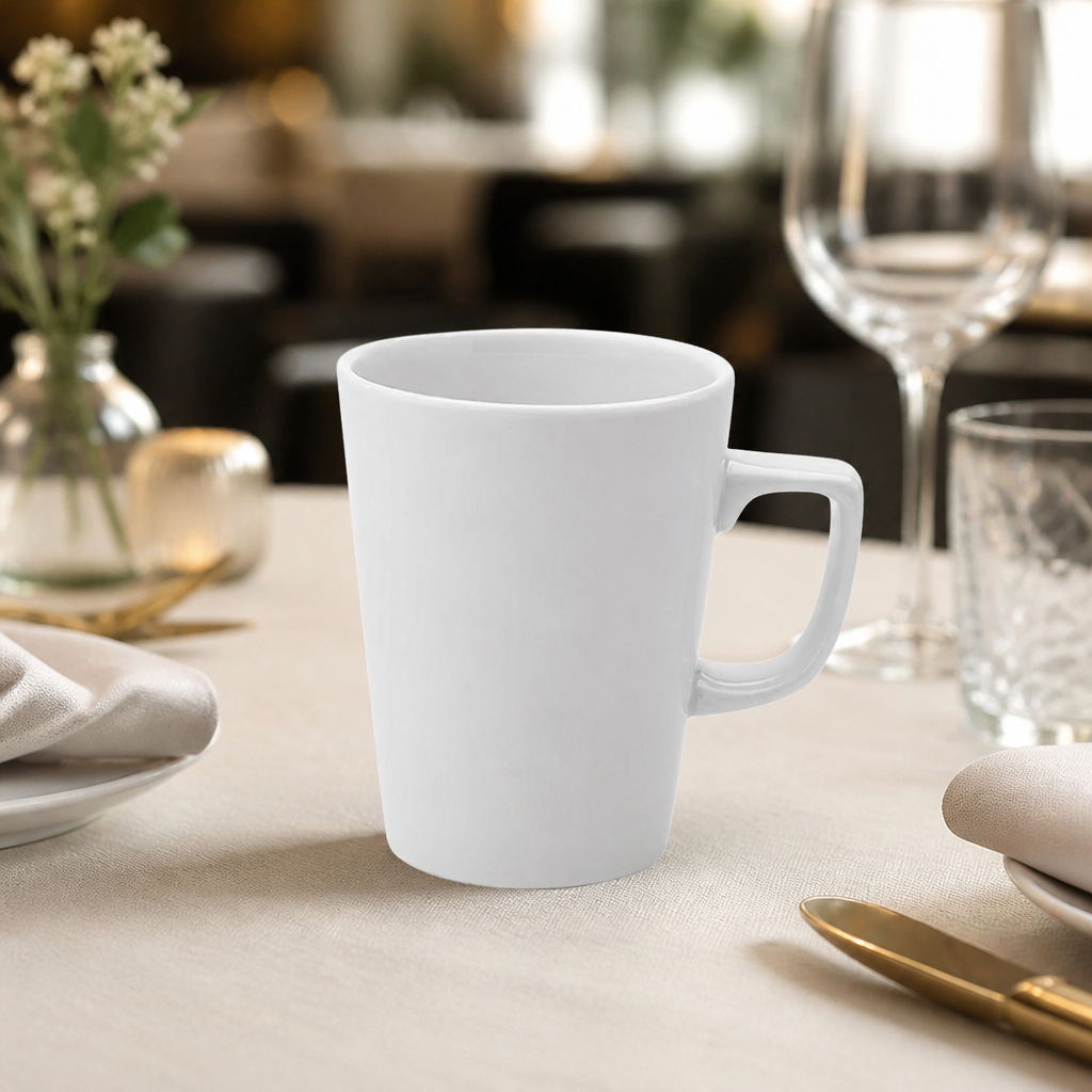 Commercial Porcelain Latte Mugs 280ml - 12 Pack