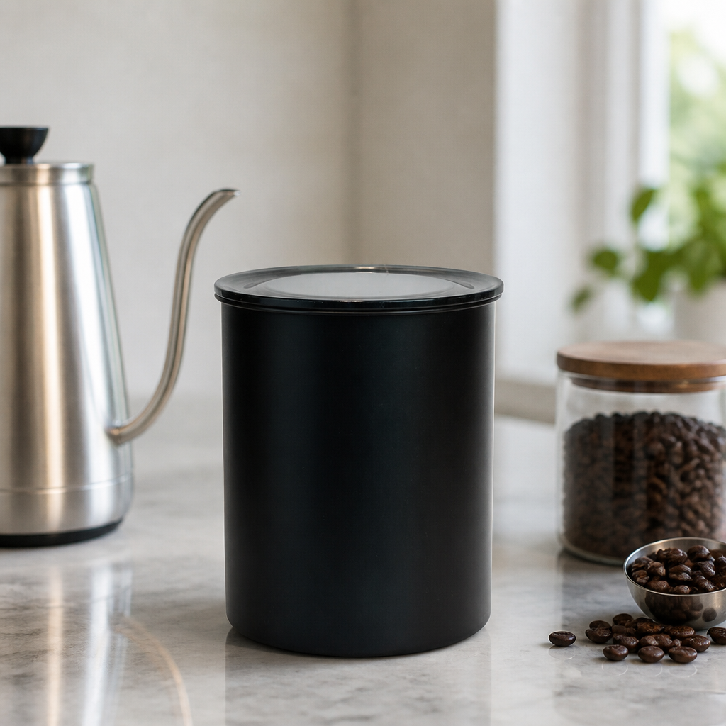 Large Commercial Coffee Bean Canister 1kg Stainless Steel
