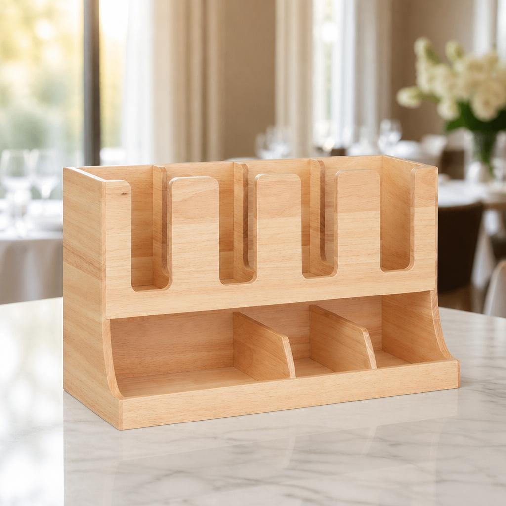 Commercial Cup Dispenser Wood 450x120x240mm