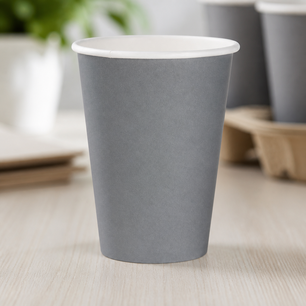 Commercial Disposable Coffee Cups 340ml Charcoal 1000 Pack