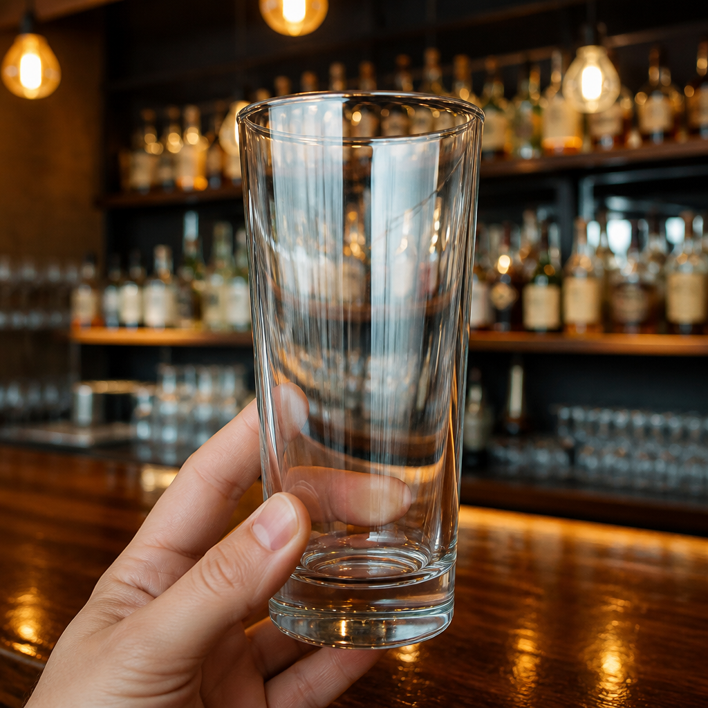 Pack of 12 Commercial Nucleated Beer Glasses 280ml