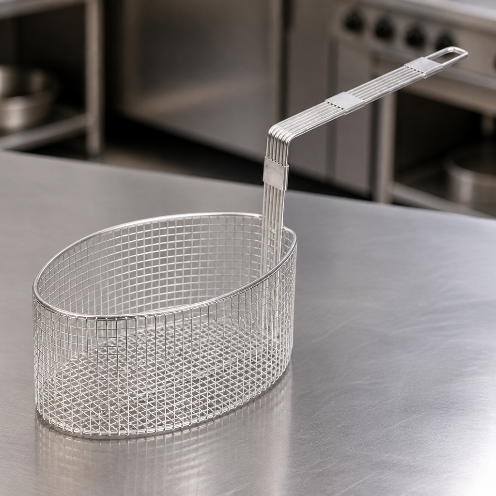 Commercial Oval Frying Basket 300x146mm for Restaurants