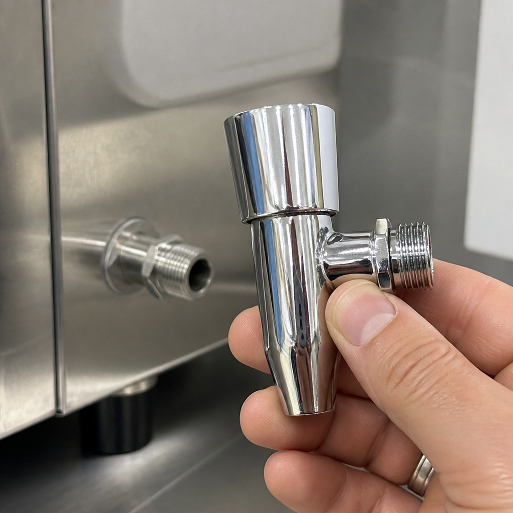 Commercial Bains Marie Tap Spare Part Brass Silver 32.5mm