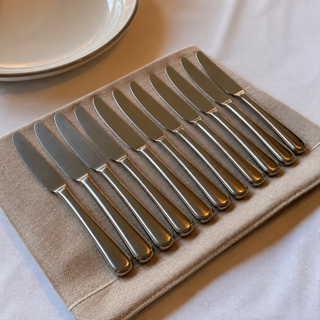 Set of 12 commercial dessert knives for stylish tableware