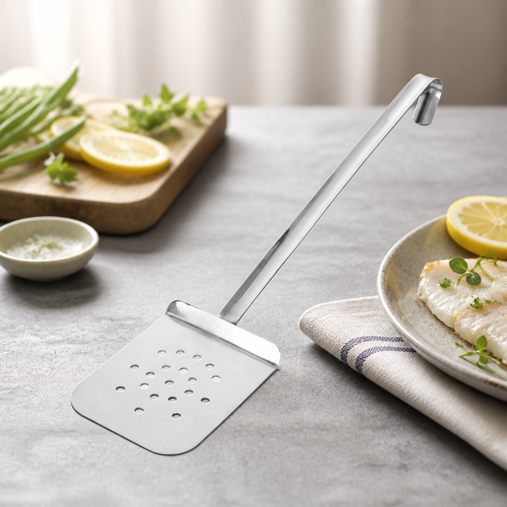 Commercial Stainless Steel Fish and Egg Slice Lifter 90x115mm