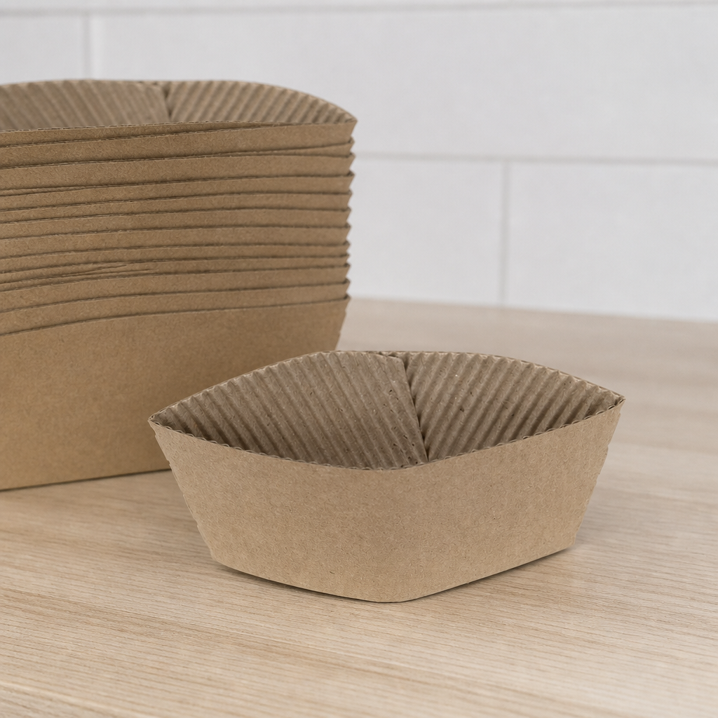 Recyclable Corrugated Cup Sleeves for 8oz Cups 1000 Pack