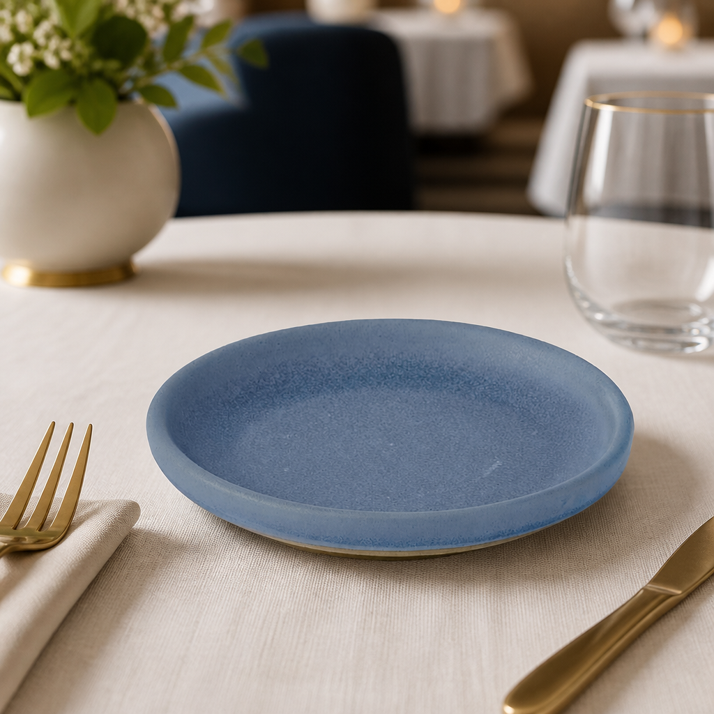 12 pack of 850ml blue ceramic commercial sauce dishes