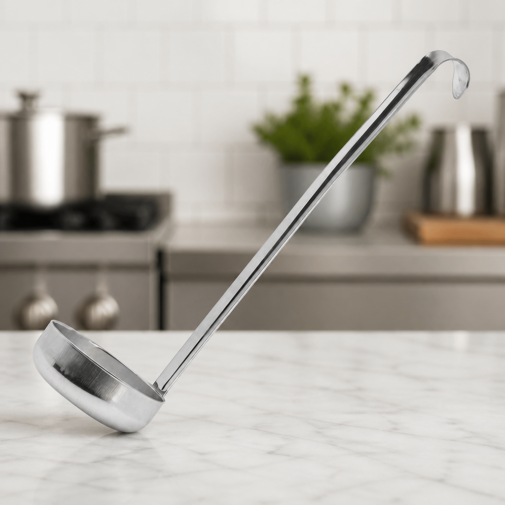 Commercial Pizza Sauce Ladle 85x320mm Stainless Steel Utensil