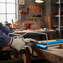 Premium Junior Hacksaw with Chrome Plated Frame and Finger Guard for Enhanced Safety and Performance