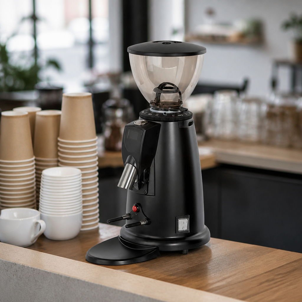 Fracino F4 Series On Demand Coffee Grinder in black