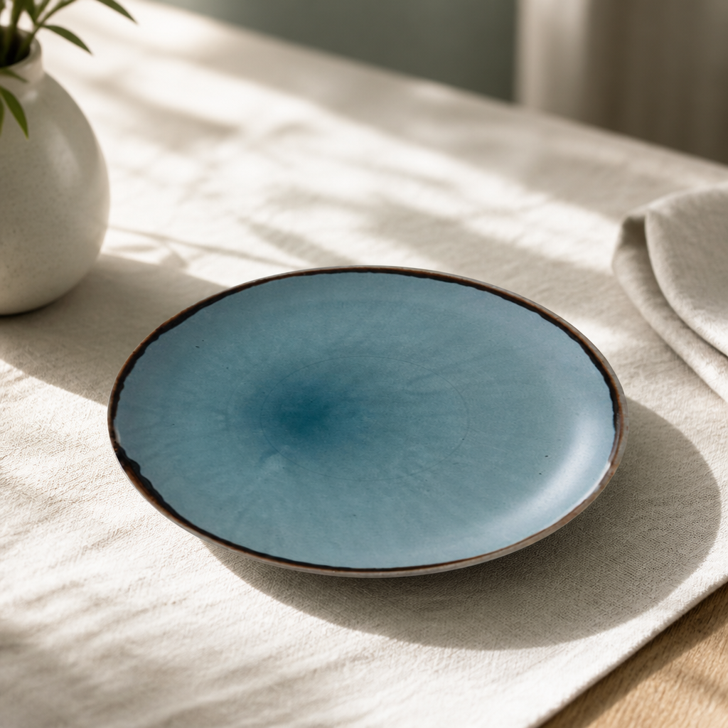 Commercial Coupe Plates Blue 217mm - 12 Pack Catering Dish