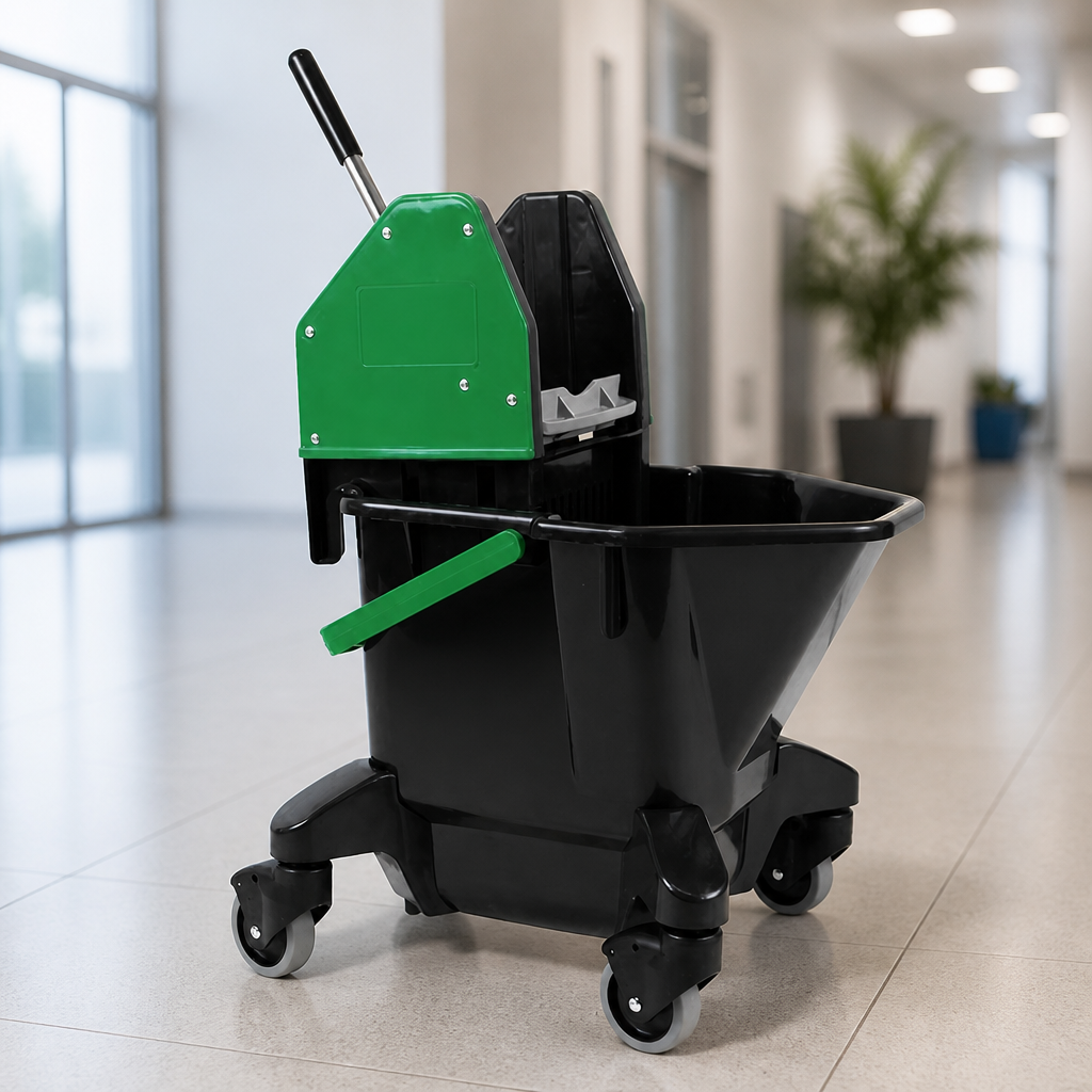 Commercial Mop Bucket and Wringer 13L Green Kentucky Style