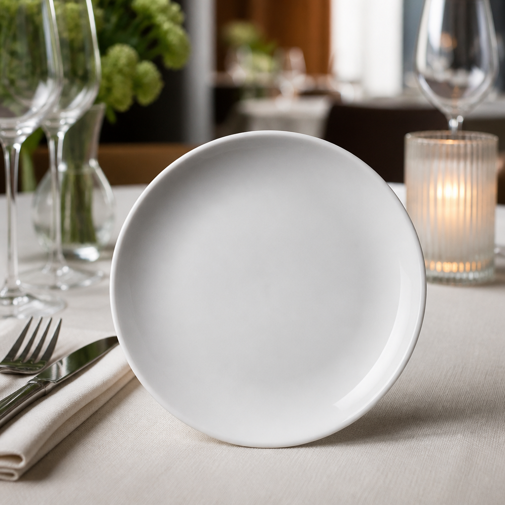 Commercial Whiteware Coupe Plates 200mm - 12 Pack