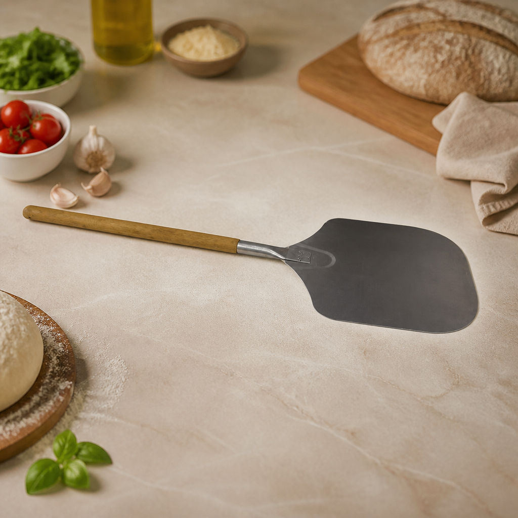 Commercial Pizza Peel with Wooden Handle 1000x300mm