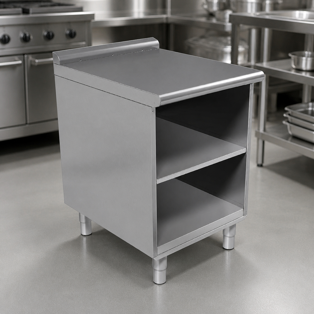Stainless Steel Undercounter Storage Cabinet with Worktop Surface