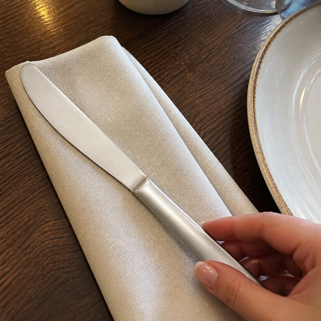 Set of 12 commercial dessert knives for catering use