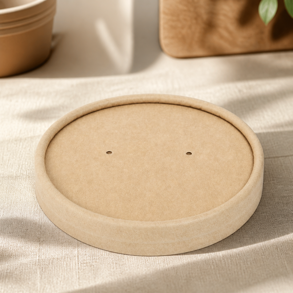 Commercial Kraft Soup Cup Lids for 8oz/12oz Cups 500 Pack