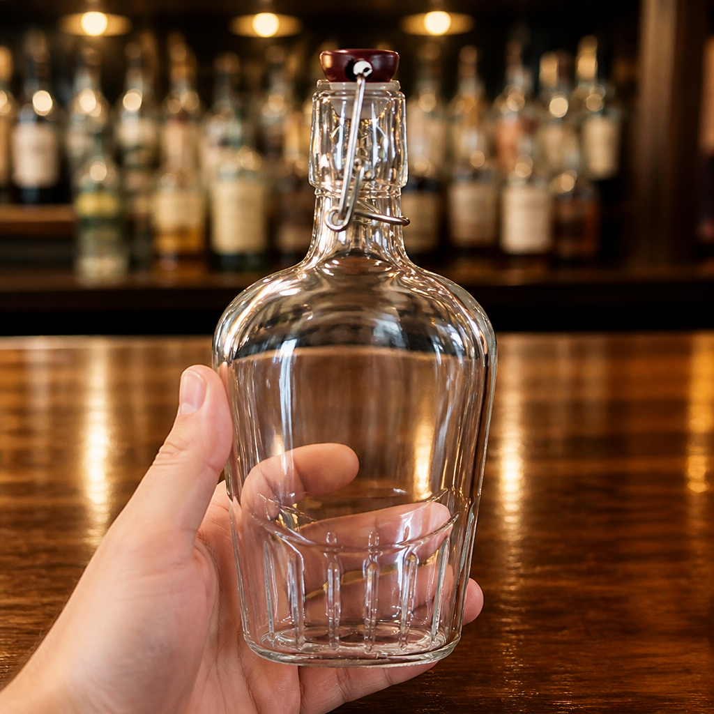 300ml Glass Clip Top Bottle for infusing liquors and cordials
