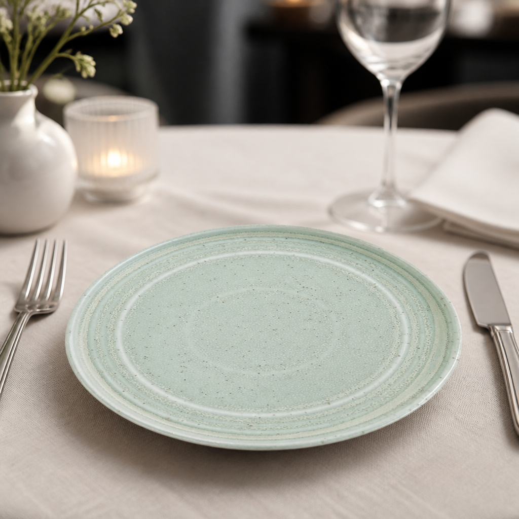 Commercial Flat Round Starter Plates Spring Green 180mm 6 Pack