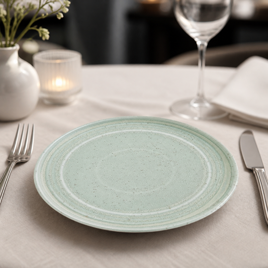 Commercial Flat Round Starter Plates Spring Green 180mm 6 Pack