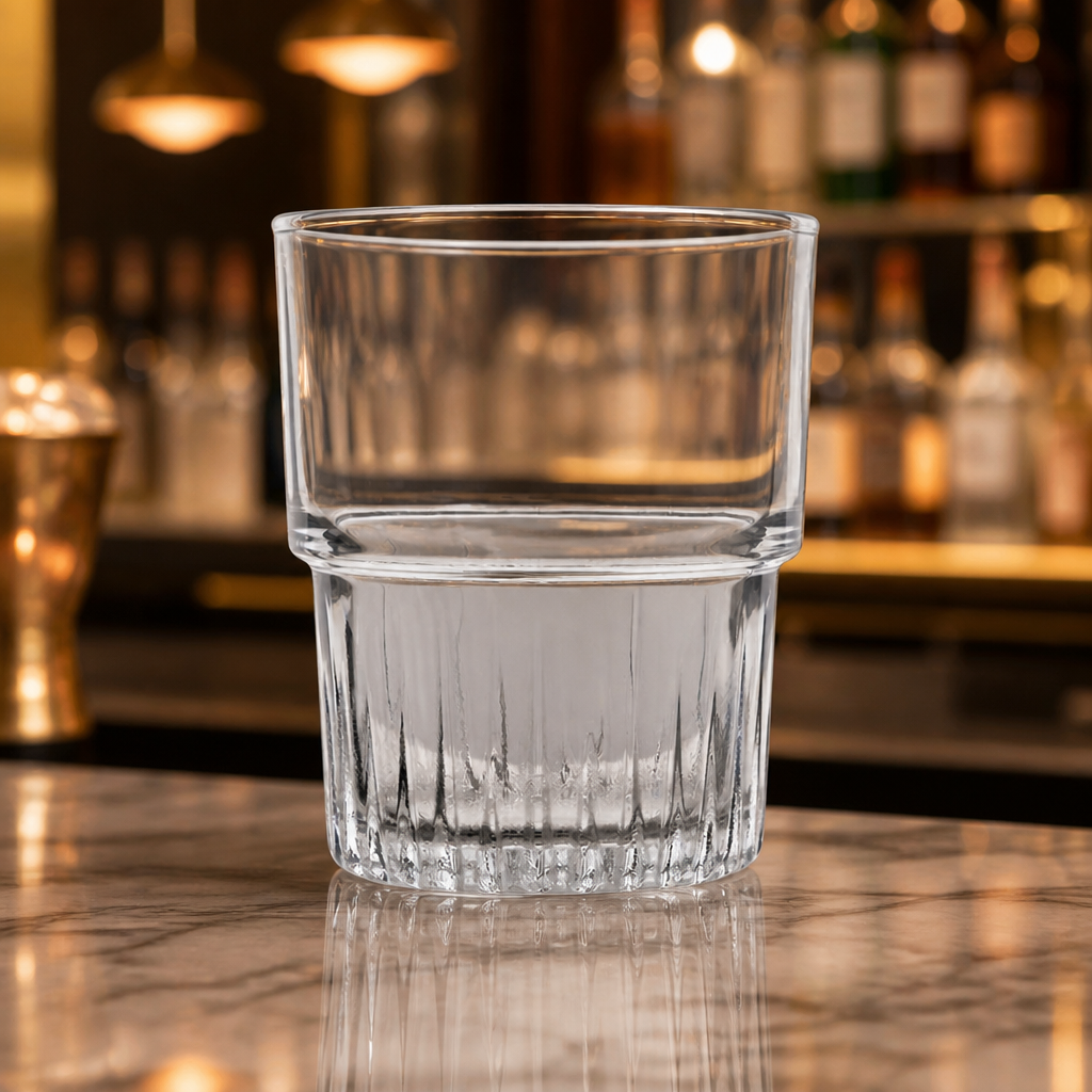 200ml clear glass tumblers 6 pack stackable