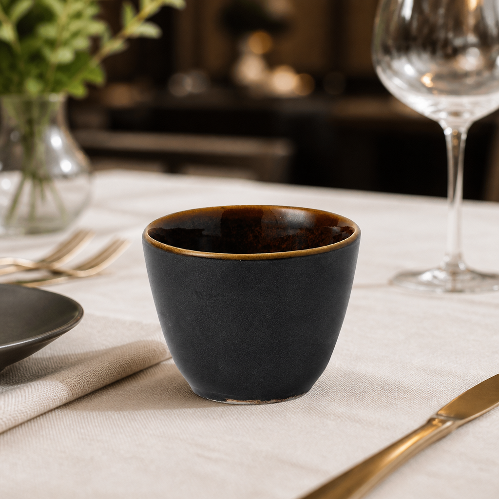 Commercial Chip Mugs 291ml Black Onyx Two Tone - 12 Pack