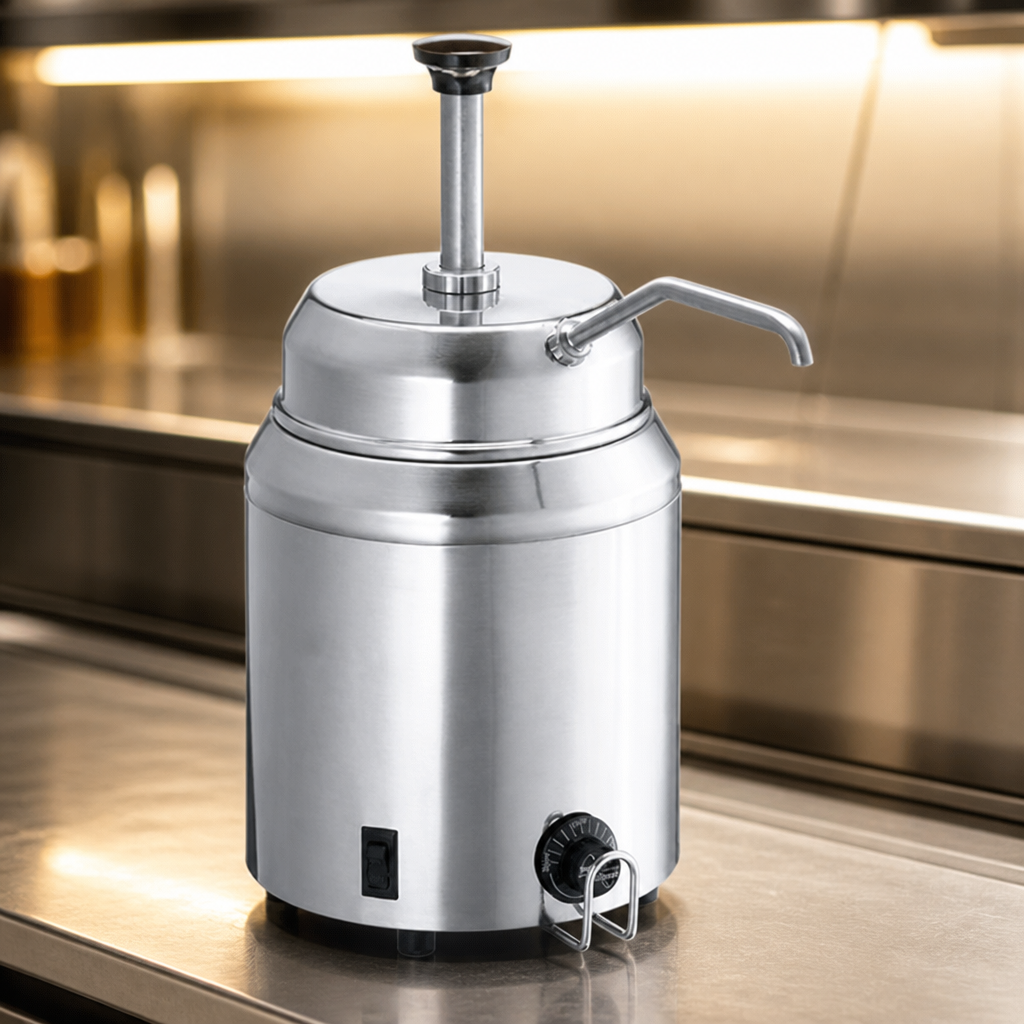 2.8 Ltr Commercial Hot Sauce Dispenser in Stainless Steel