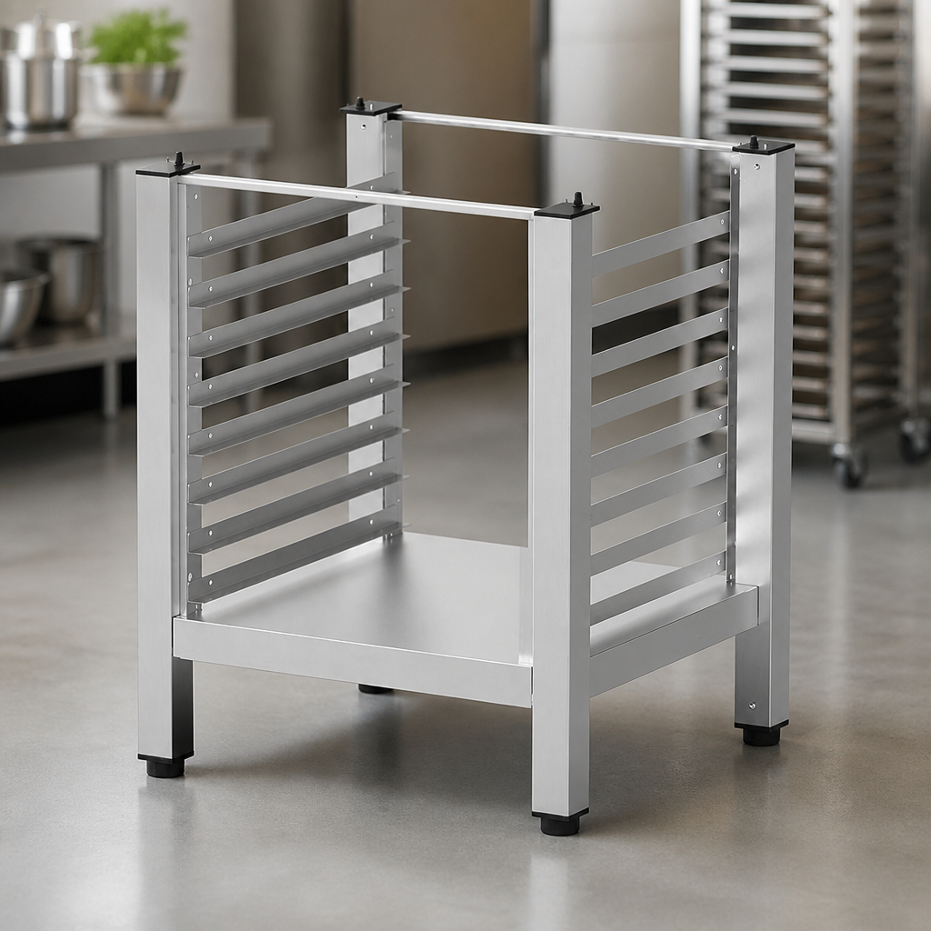 Commercial High Stand for Ovens with Storage Shelves