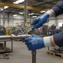 Professional Nitrile Fully Coated Gloves with Lightweight Polyester Liner for High Dexterity and Abrasion Resistance