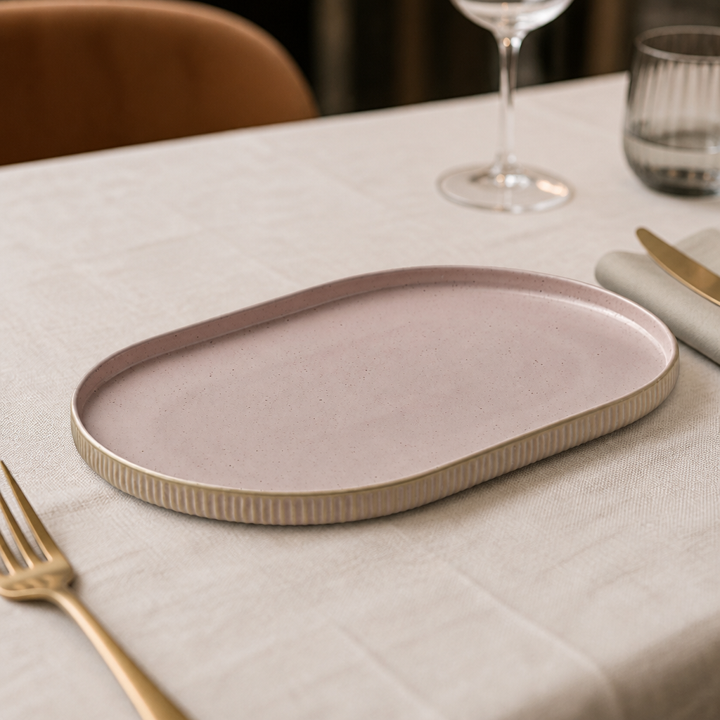 Commercial Stoneware Oval Plates 300x200mm - 6 Pack