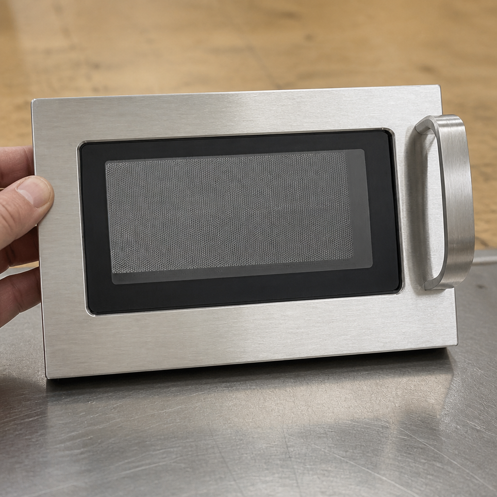Commercial microwave door assembly 335mm high steel parts