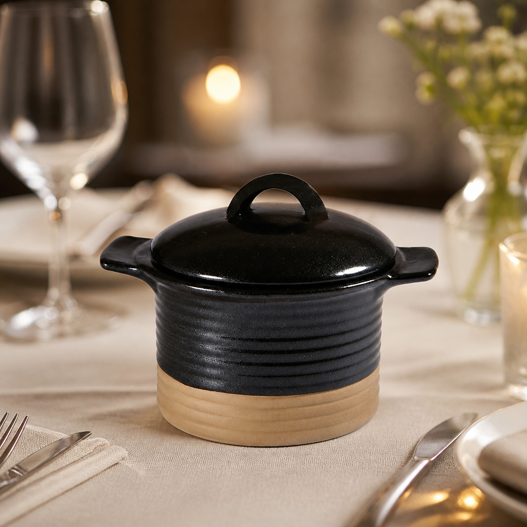 Commercial Stoneware Cocotte 350ml Rustic Serving Dish 6 Pack