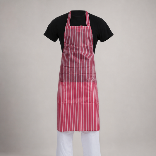 Commercial Water Resistant Bib Apron Red/ 710x1016mm