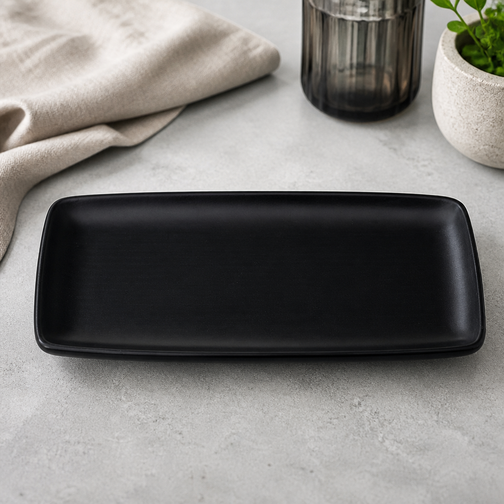 Commercial Rectangular Trays 272x125mm Vitrified Stoneware 6 Pack