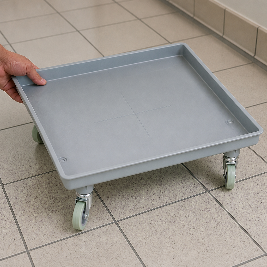 Commercial Dishwasher Rack Dolly with 4 Castors
