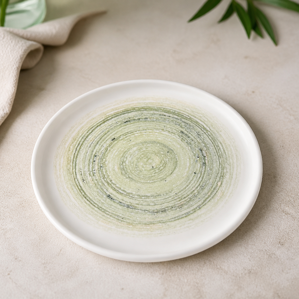 210mm super vitrified ceramic walled plates set of 6