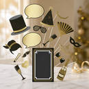 New Year Selfie Photo Props Kit for Party Supplies 18 Pack