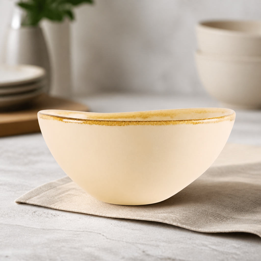 Commercial Salad Bowls 215mm Sandstone 4 Pack 1022ml Capacity