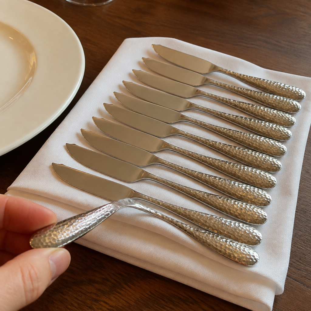 Set of 12 commercial fish knives for seafood dishes