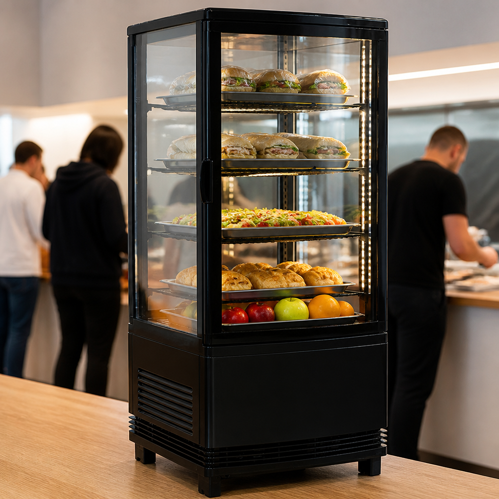 Commercial Countertop Display Fridge 68L with adjustable shelves