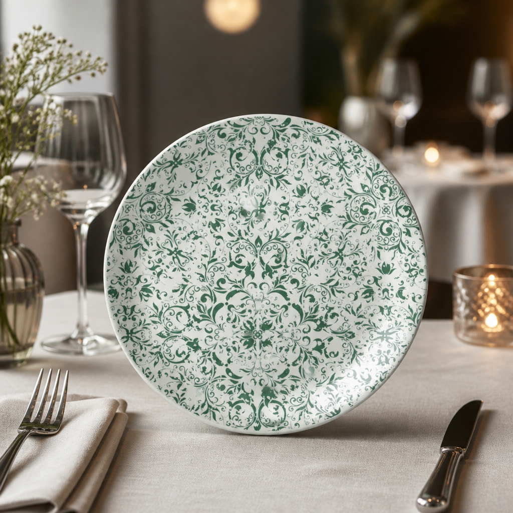 Commercial Coupe Plates 255mm Teal 12 Pack for Catering