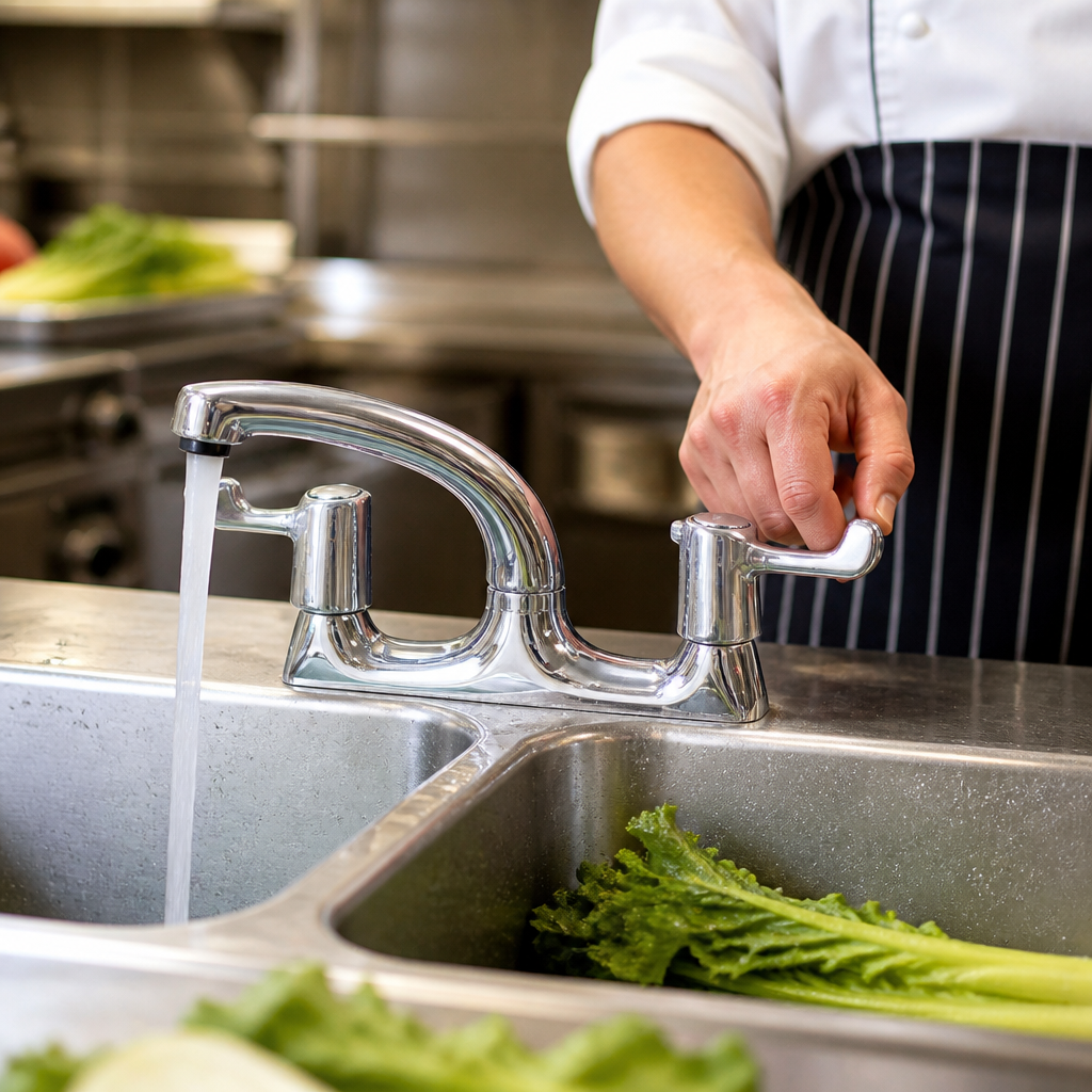 Deck Mounted Mixer Tap With Levers for Small Sinks